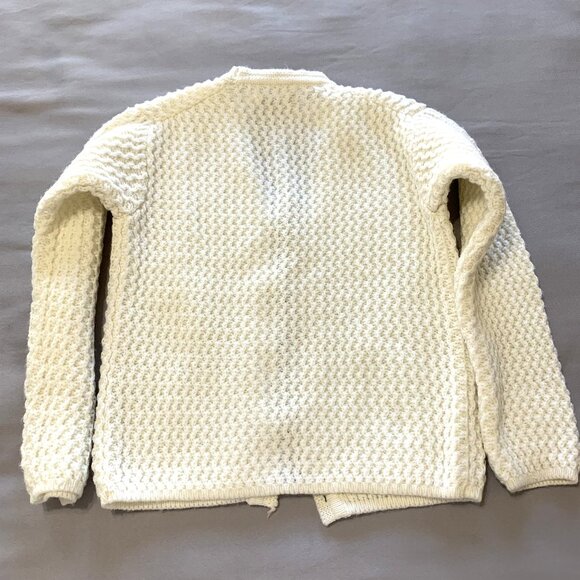 NWT 2 White Knitted Toddler Cardigans. Button Down. Ribbed. Unisex - Picture 5 of 11